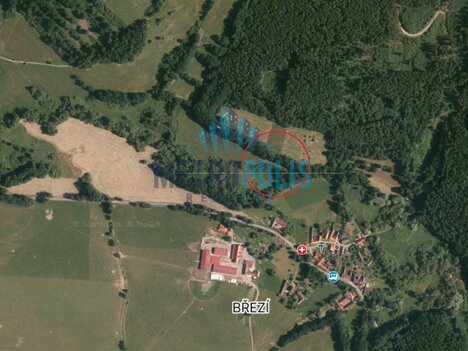 Prodej pozemku – trvalý travní porost 1336m², Březí (Trhové Sviny)