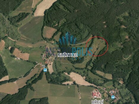 Prodej pozemku – trvalý travní porost 1 893 m², Březí (Trhové Sviny)