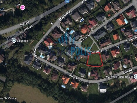 Prodej stavebního pozemku 766 m² – Osnice, ul. Muškátová